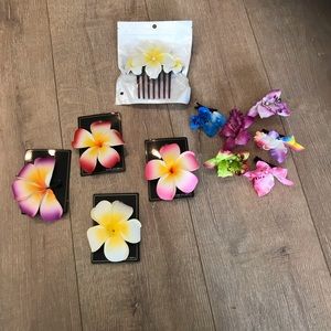 A Collection Of Hawaiian Hair Accessories